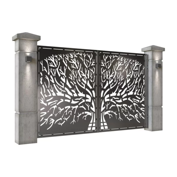 Grande planche de clôture en feuille rayée